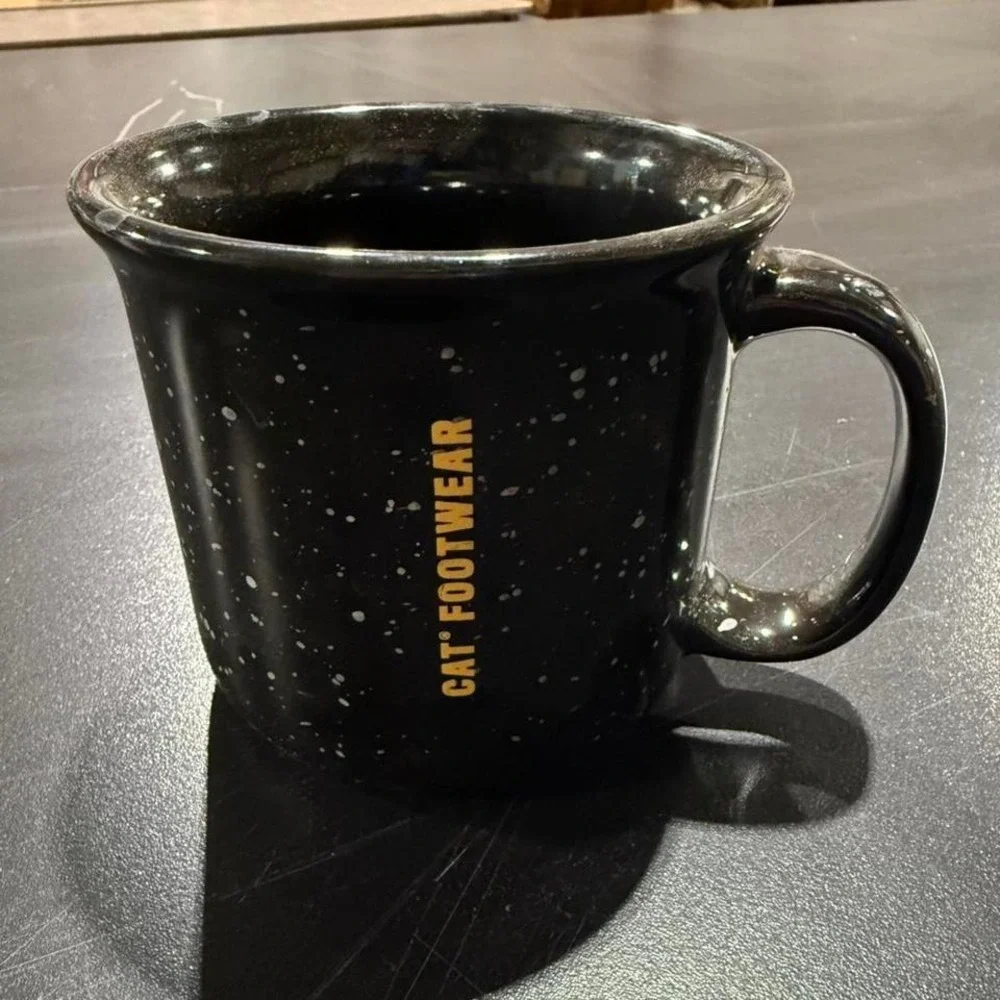 CAT Speckled Ceramic Campfire Mug
